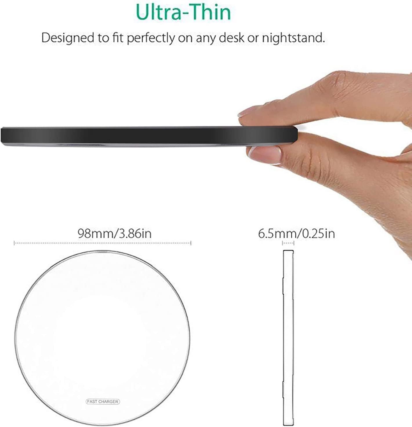 Fast Wireless Charger, 20W Max Wireless Charging Pad Compatible with Iphone 14/15/13/12/SE/11/11 Pro/Xs Max/Xr/X/8, Airpods & Samsung Galaxy S23/S22/Note,Pixel/Lg G8 7