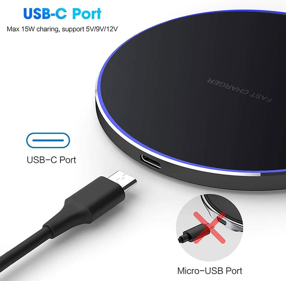 Fast Wireless Charger, 20W Max Wireless Charging Pad Compatible with Iphone 14/15/13/12/SE/11/11 Pro/Xs Max/Xr/X/8, Airpods & Samsung Galaxy S23/S22/Note,Pixel/Lg G8 7