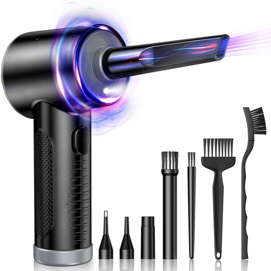 Rechargeable Electric Air Duster - High-Speed Cleaning Tool with Adjustable Speed and Fast Inflation for Keyboards and Computers"